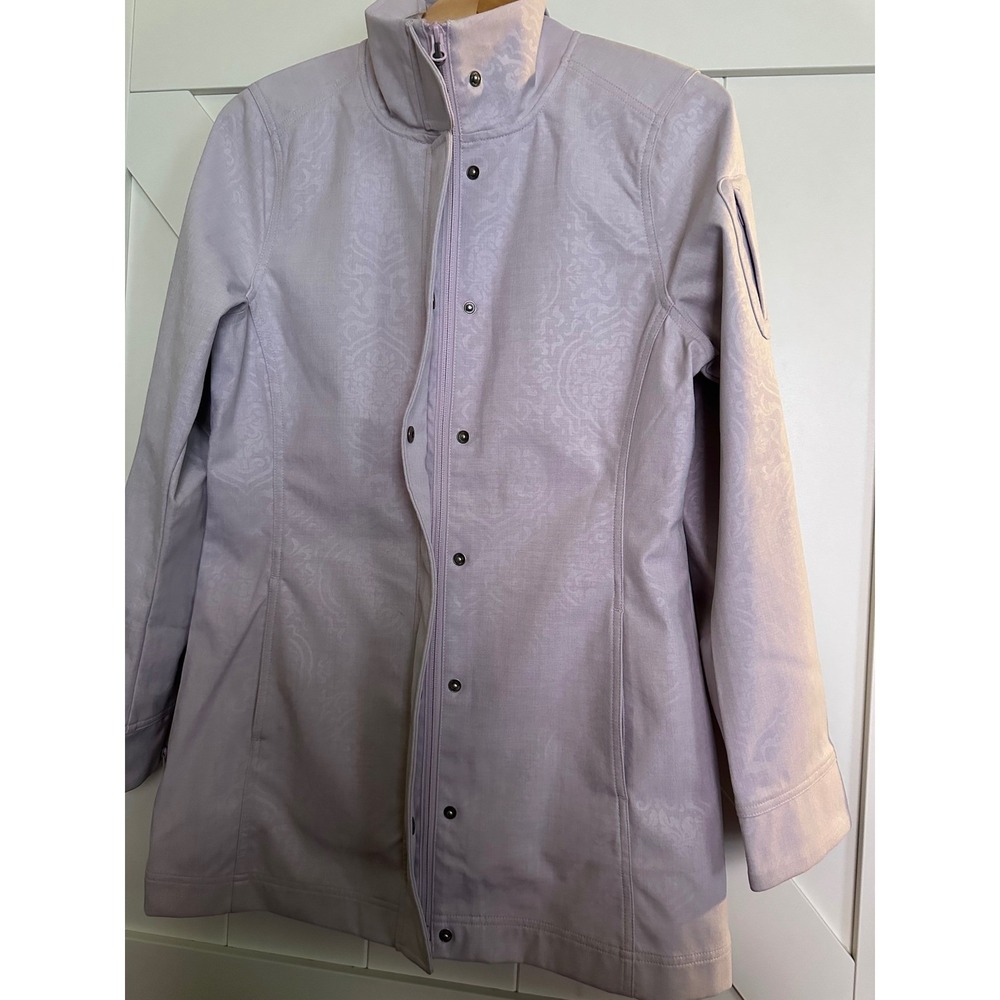 Athleta Lilac Paisley Print Zip Up Jacket Women's‎ Medium NWOT - Picture 2 of 16